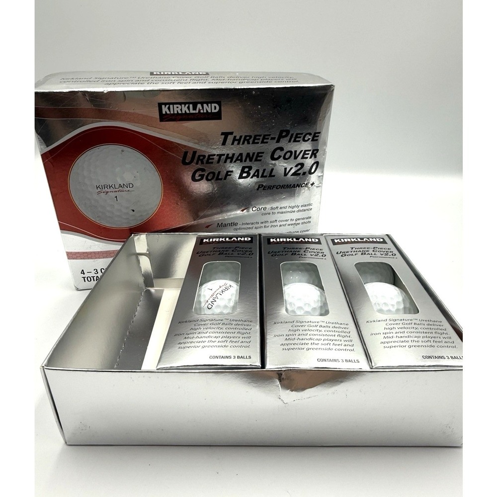 Kirkland Three Piece Urethane Cover Golf Ball‎ V2.0. 9 Count